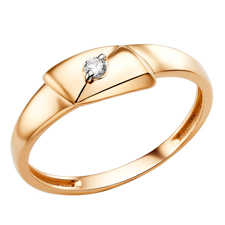 Кольцо, золото, фианит, 014731-1102